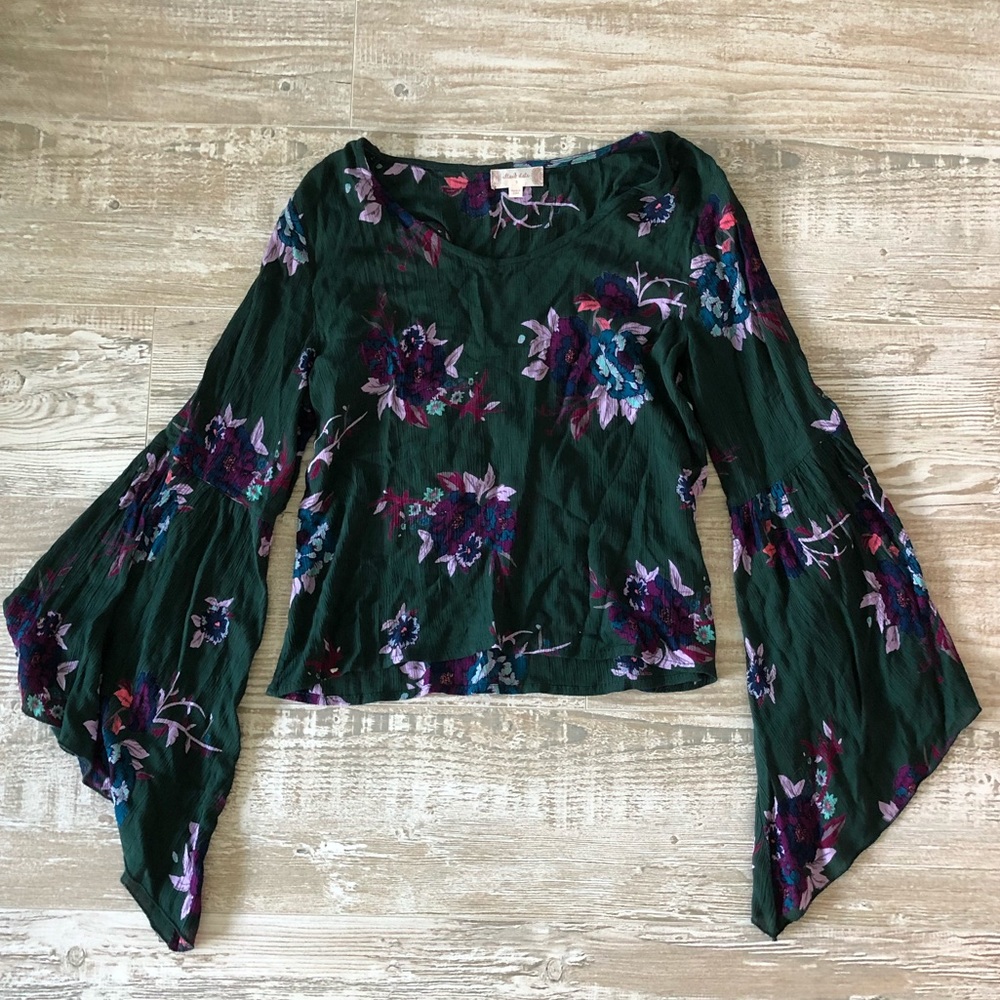 green floral shirt